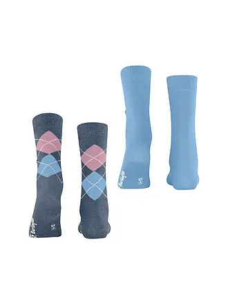 BURLINGTON | Chaussettes femme EVERYDAY, lot de 2, 36-41, noir | blau